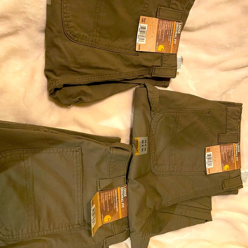 Carhartt canvas work dungaree